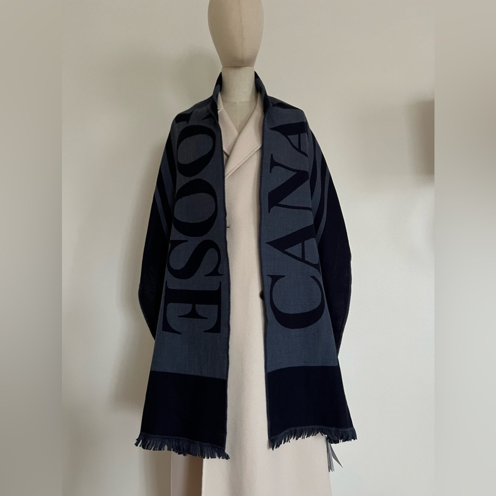 Woven LOGO scafr Canada Goose Ladies Navy